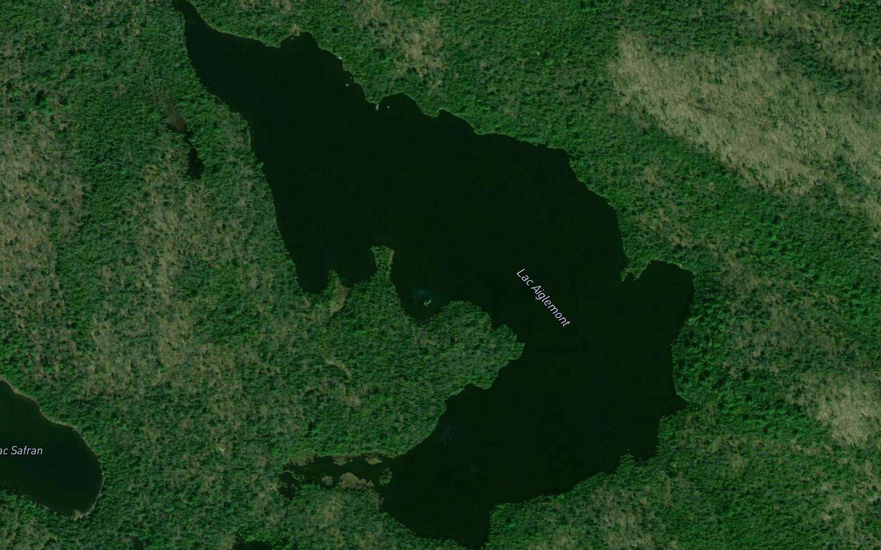 Satellite map of the Lac Aiglemont