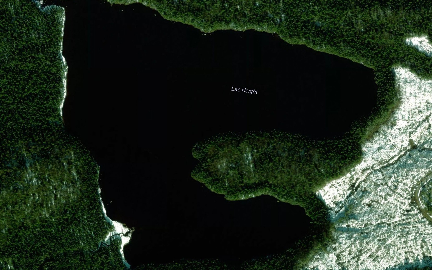 Satellite map of the Lac Height
