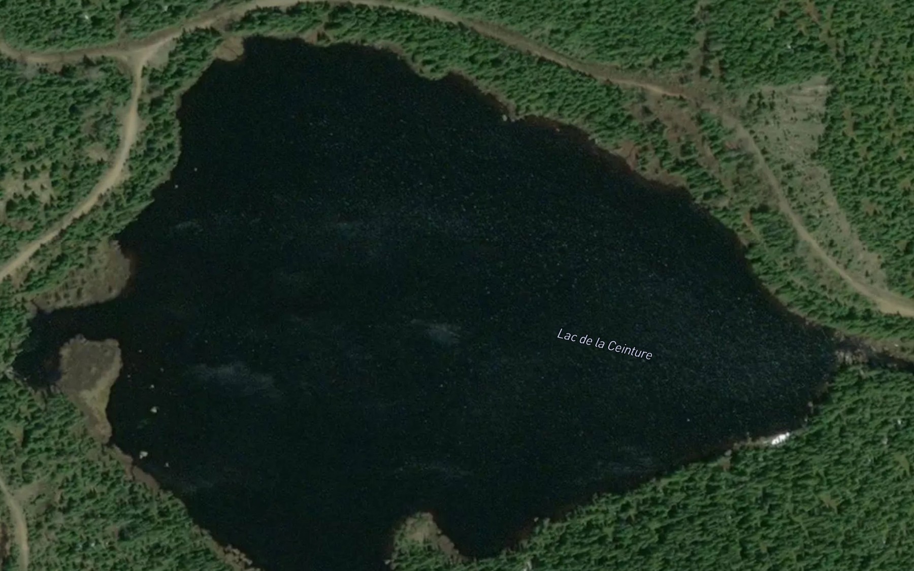 Satellite map of the Lac de la Ceinture