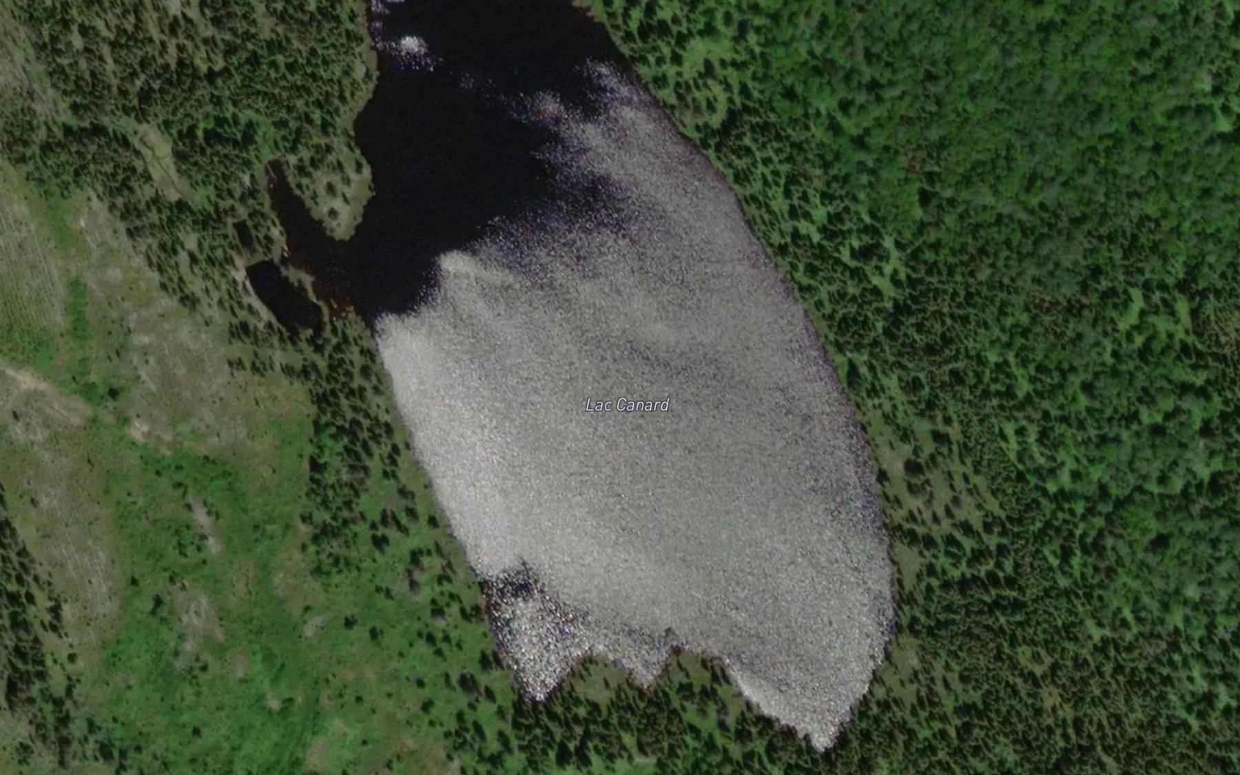 Satellite map of the Lac Canard