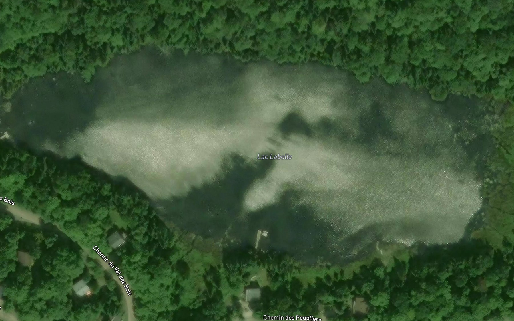 Satellite map of the Lac Labelle
