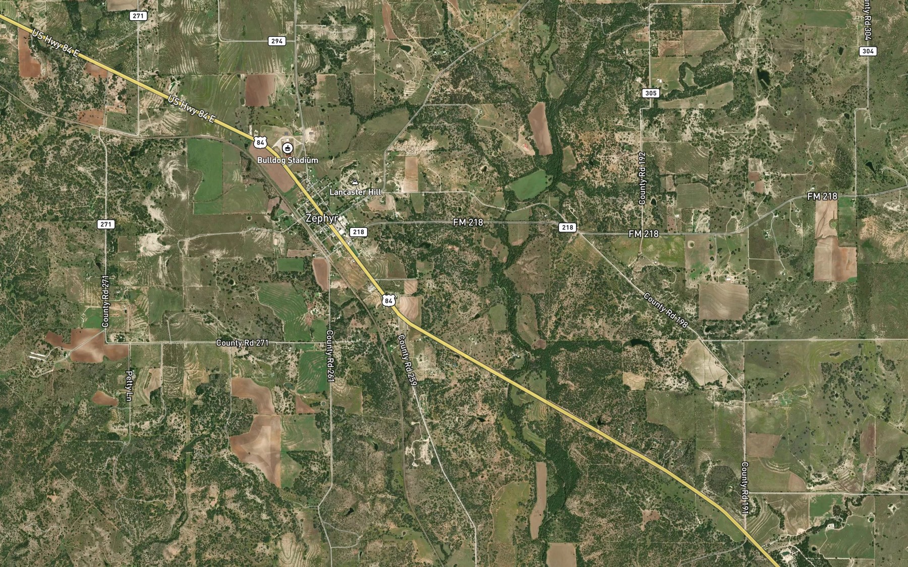 Satellite map of the Blanket Creek Spring
