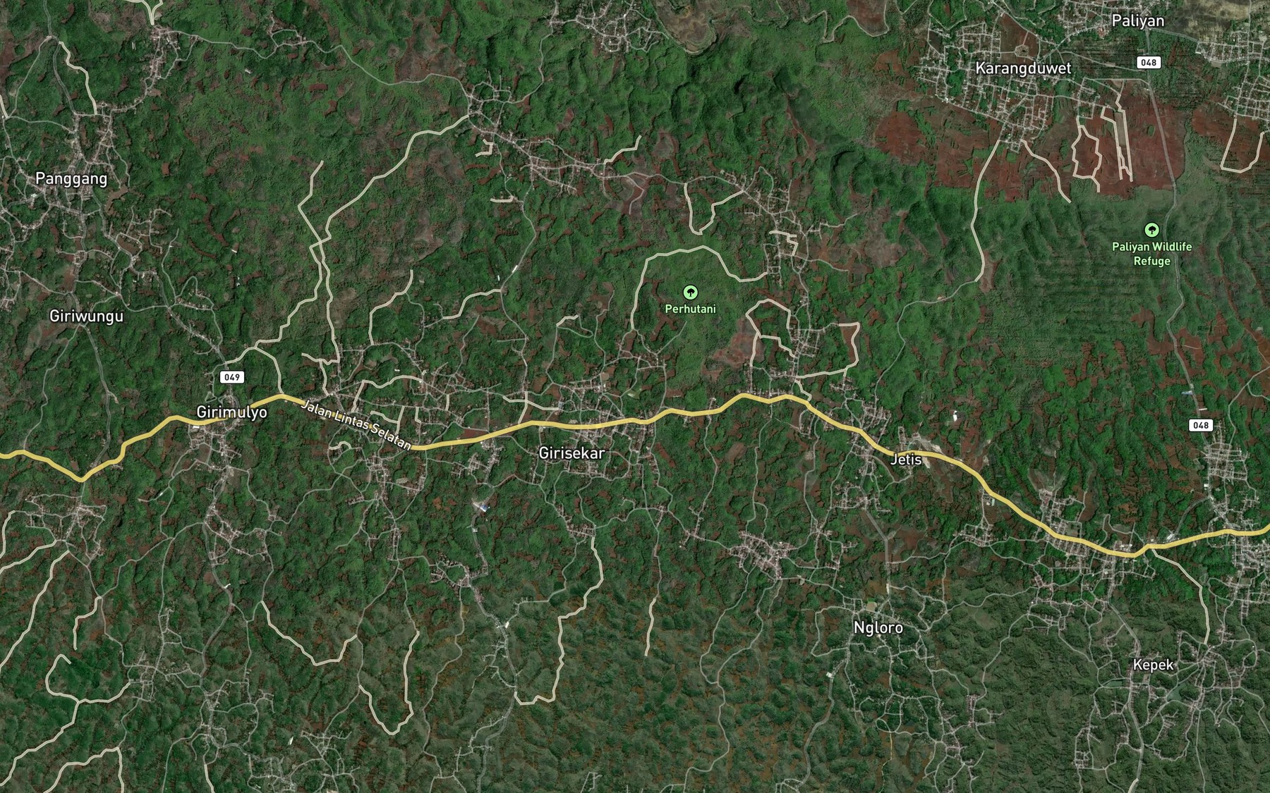 Satellite map of the Danau Towet