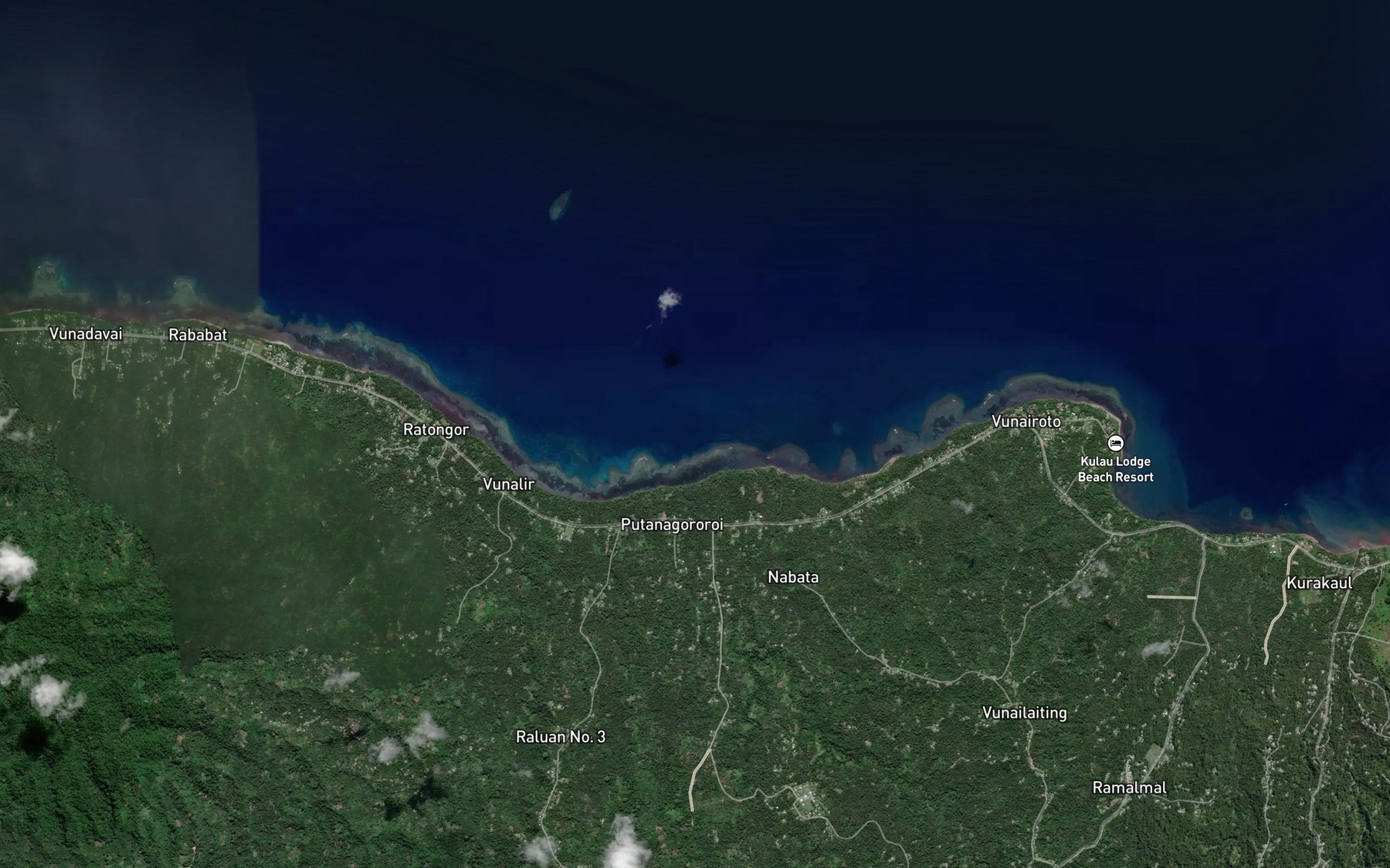 Satellite map of the Kambolo Creek