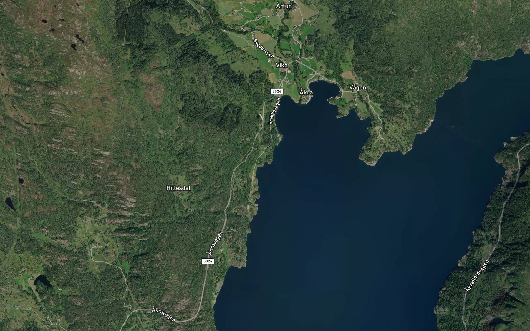 Satellite map of the Tolleivsvika