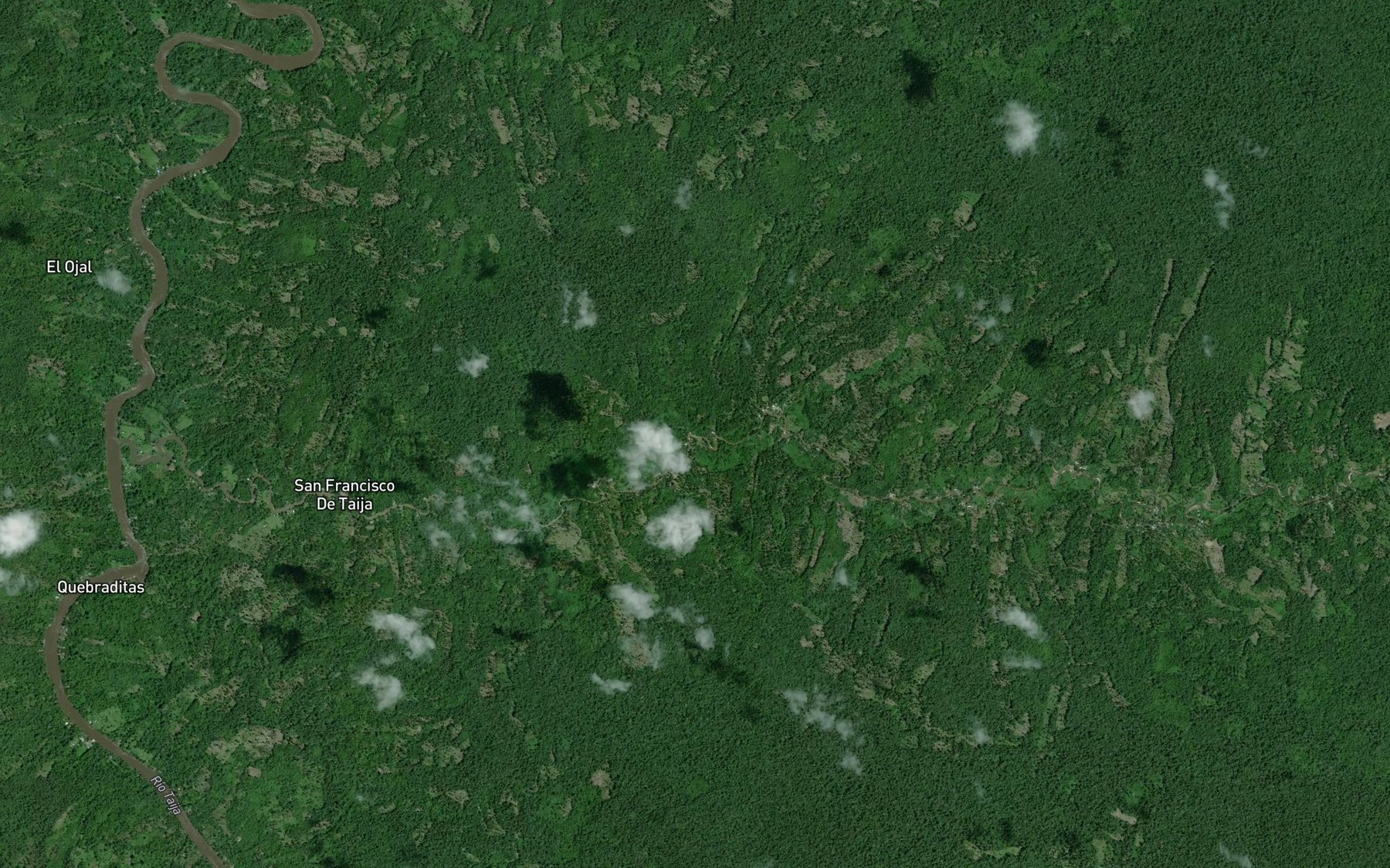 Satellite map of the Quebrada Pacora