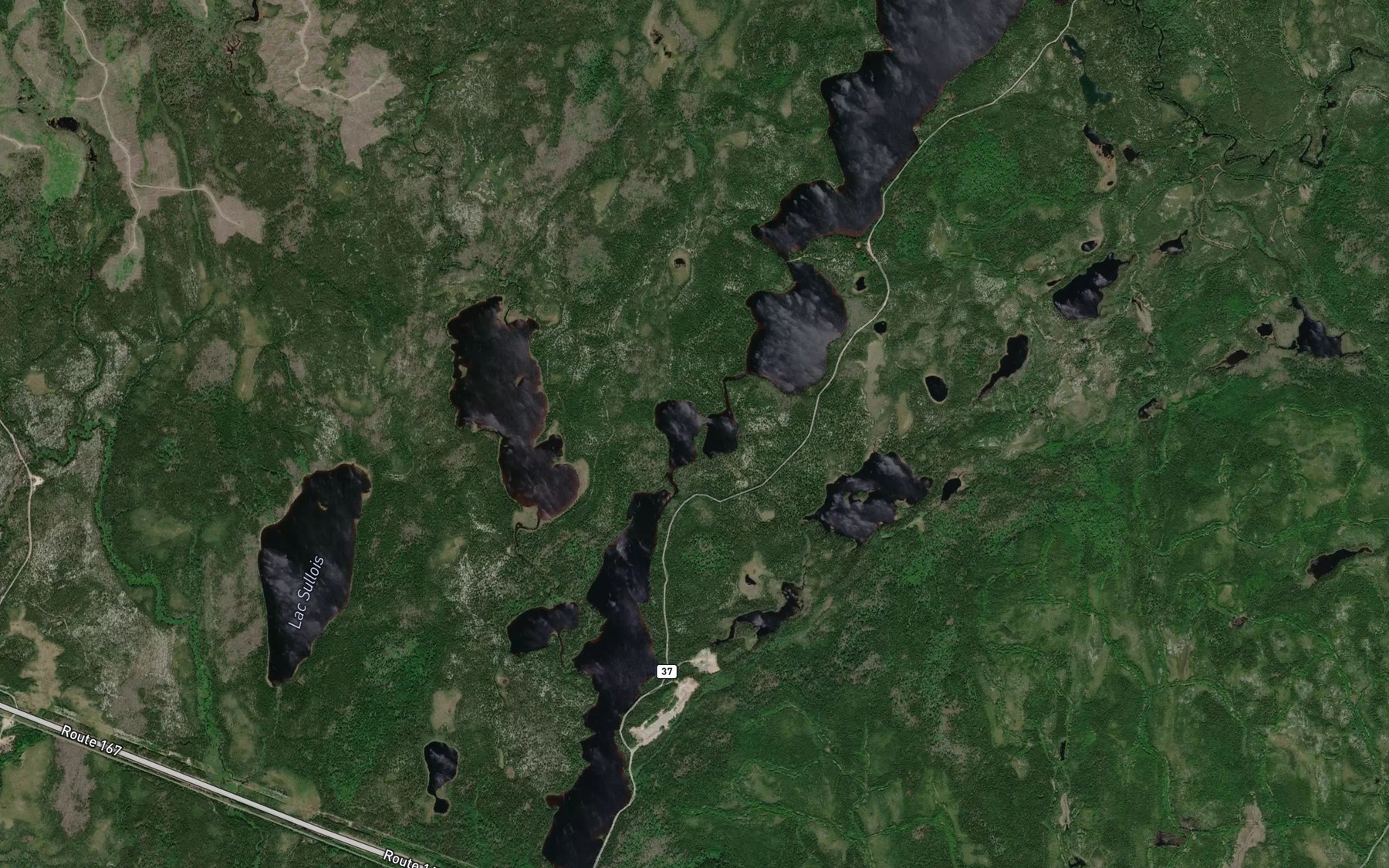 Satellite map of the Lac Gary