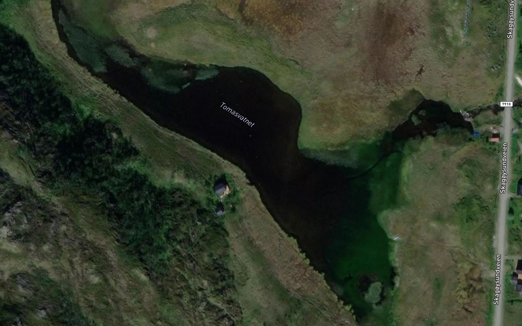 Satellite map of the Tomasvatnet