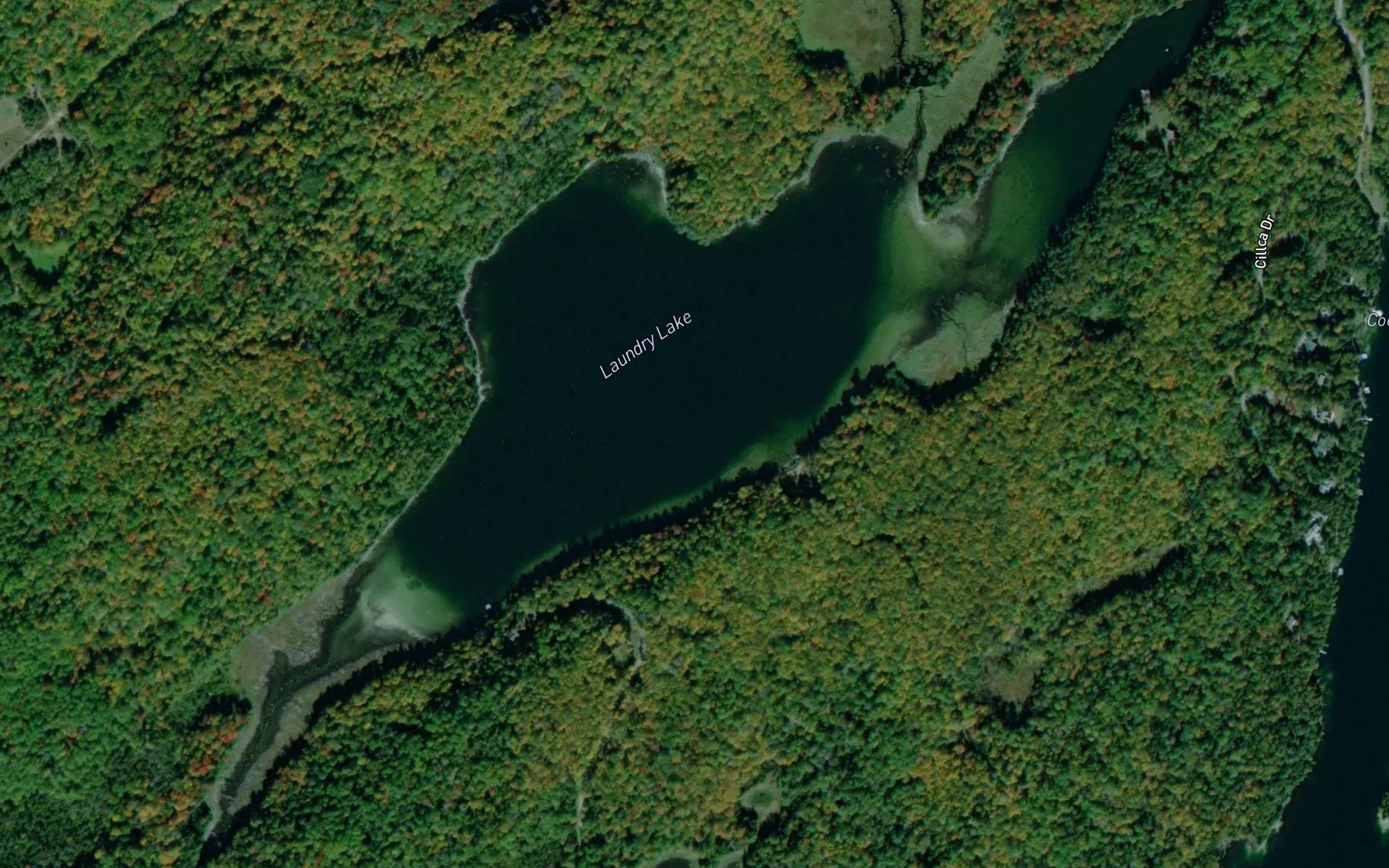 Satellite map of the Laundry Lake