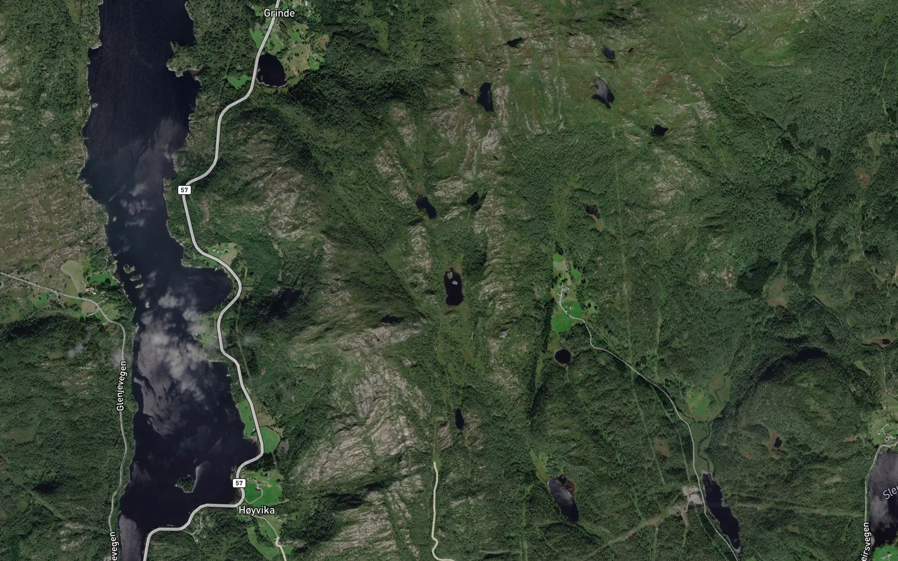 Satellite map of the Hisbotnsvatnet