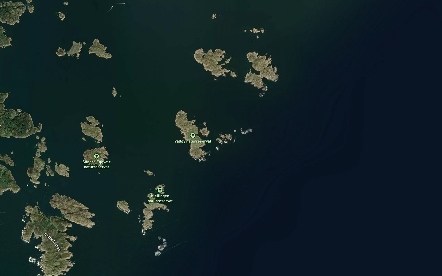 Satellite map of the Teistebukta