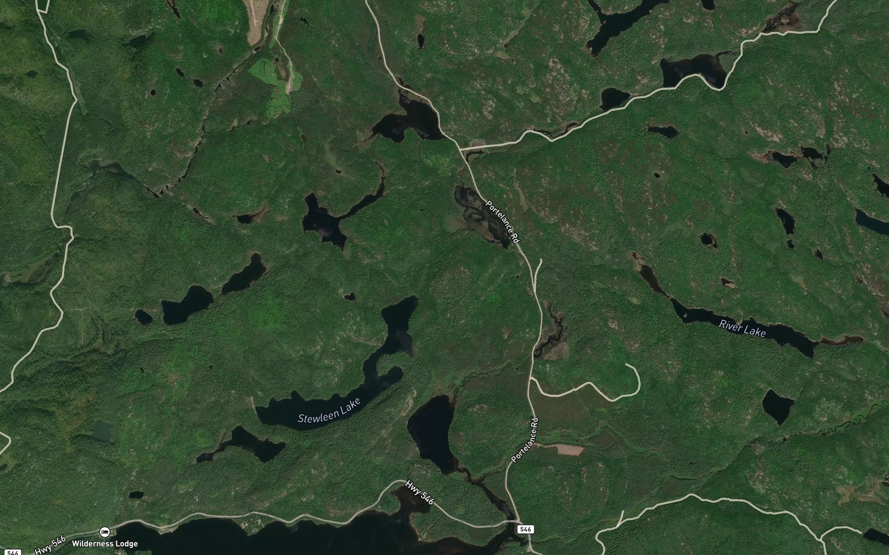 Satellite map of the Block's Pond