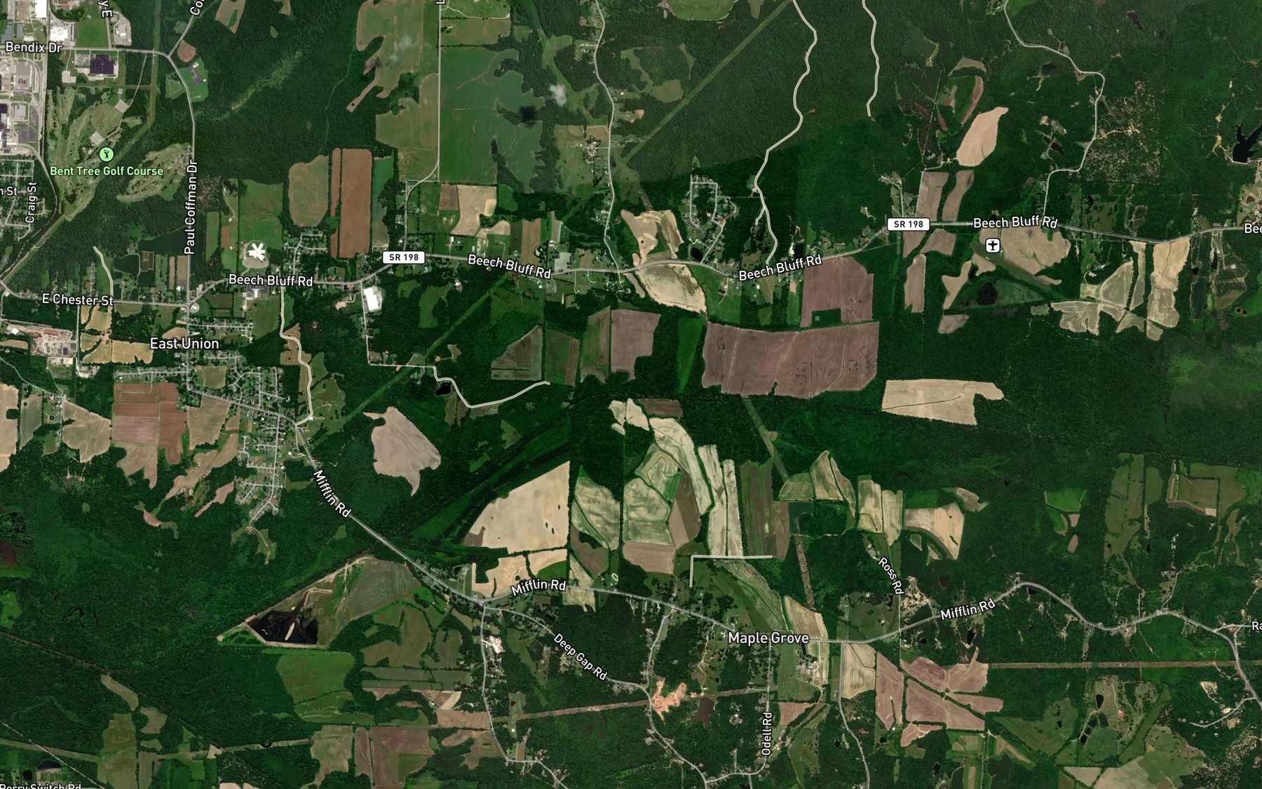 Satellite map of the Marlin Creek