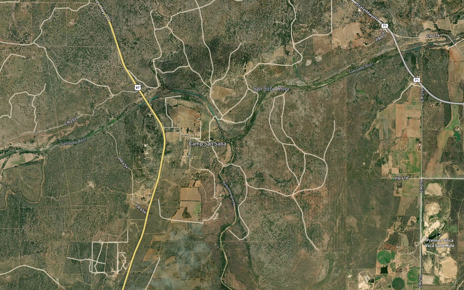 Satellite map of the Katemcy Creek