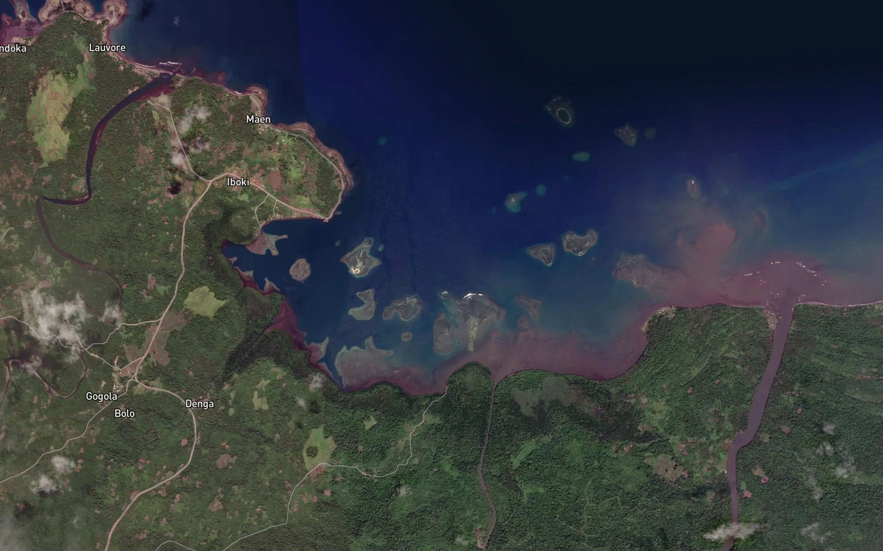 Satellite map of the Rein Bay