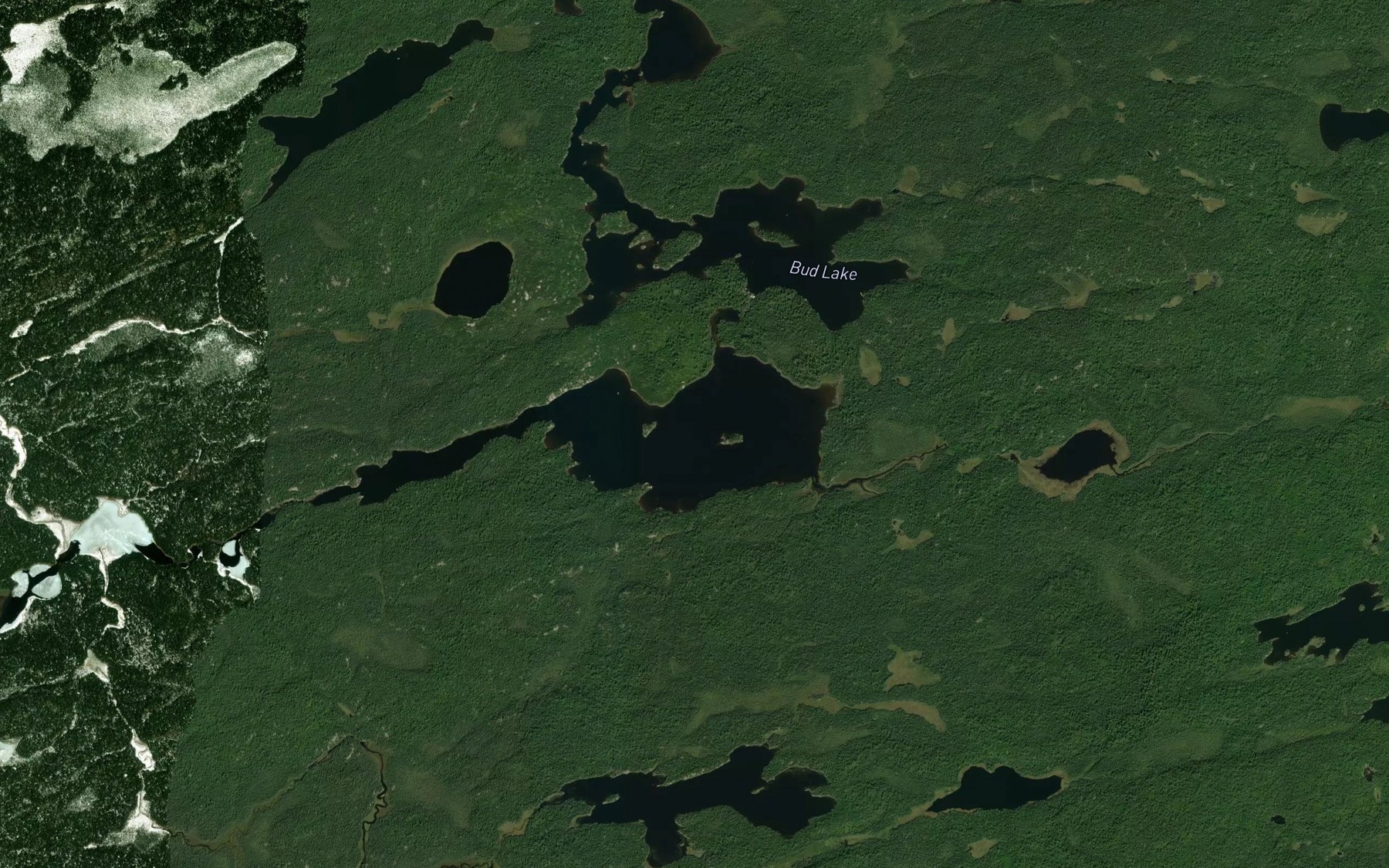 Satellite map of the Fern Lake