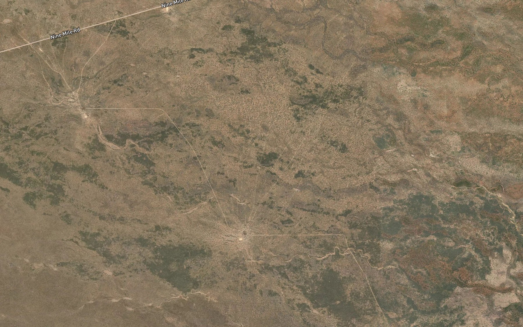 Satellite map of the Salvation Creek