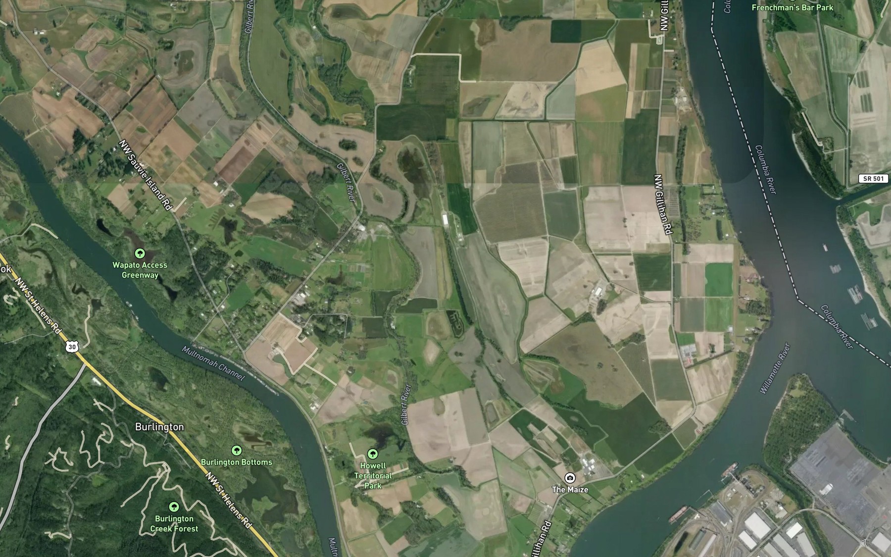 Satellite map of the School Section Lake