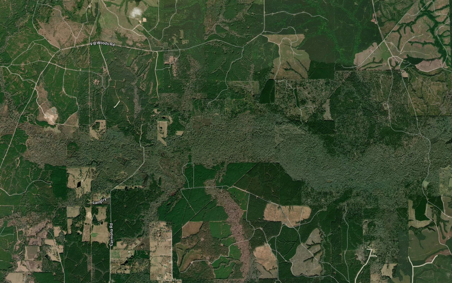 Satellite map of the White Oak Creek