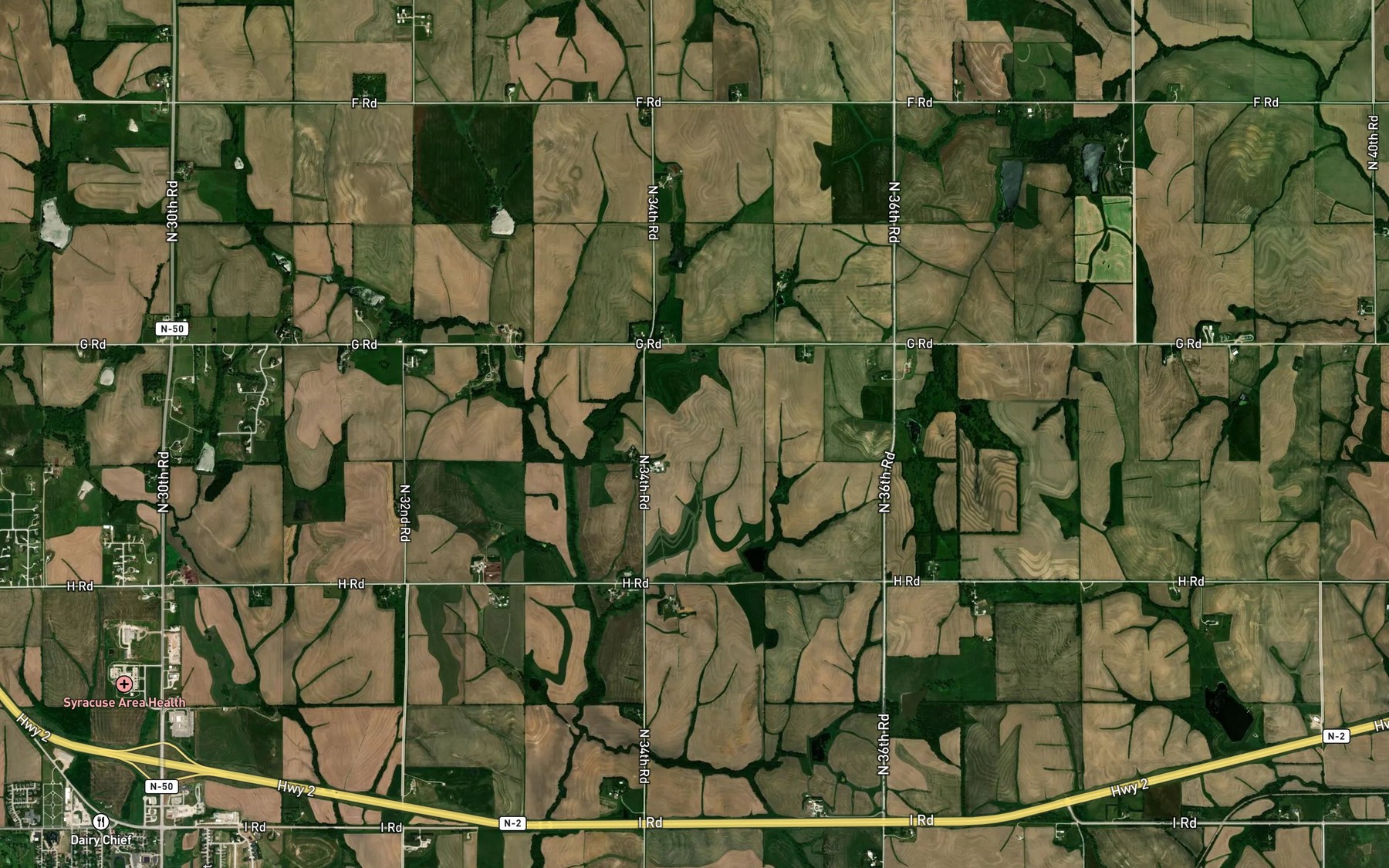 Satellite map of the Janeke Reservoir
