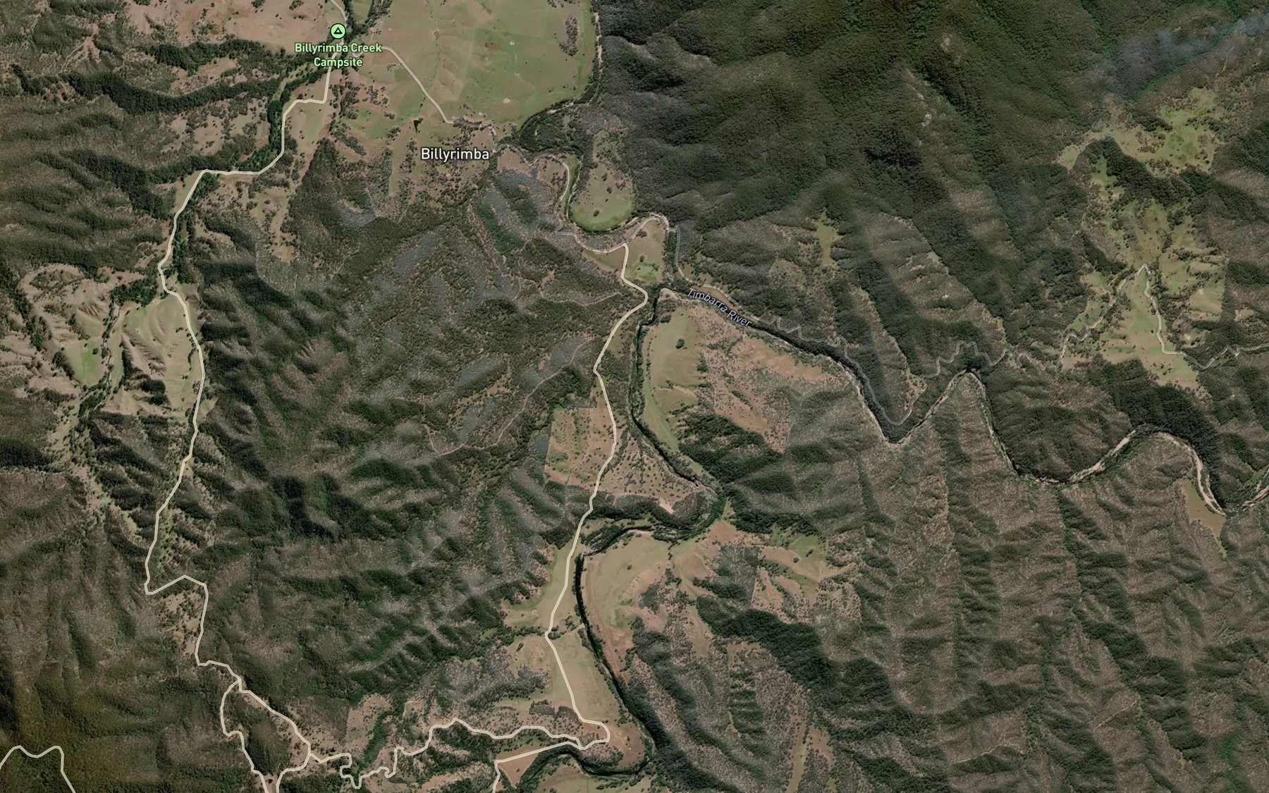 Satellite map of the Demon Creek
