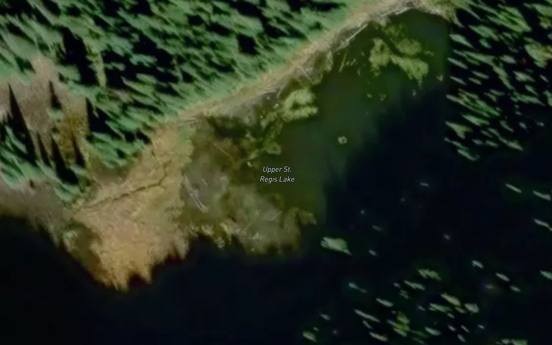 Satellite map of the Upper Saint Regis Lake