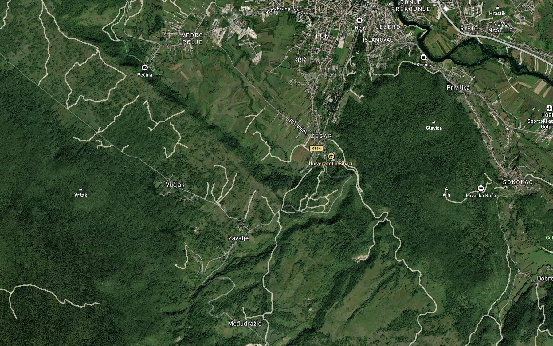 Satellite map of the Liskovac