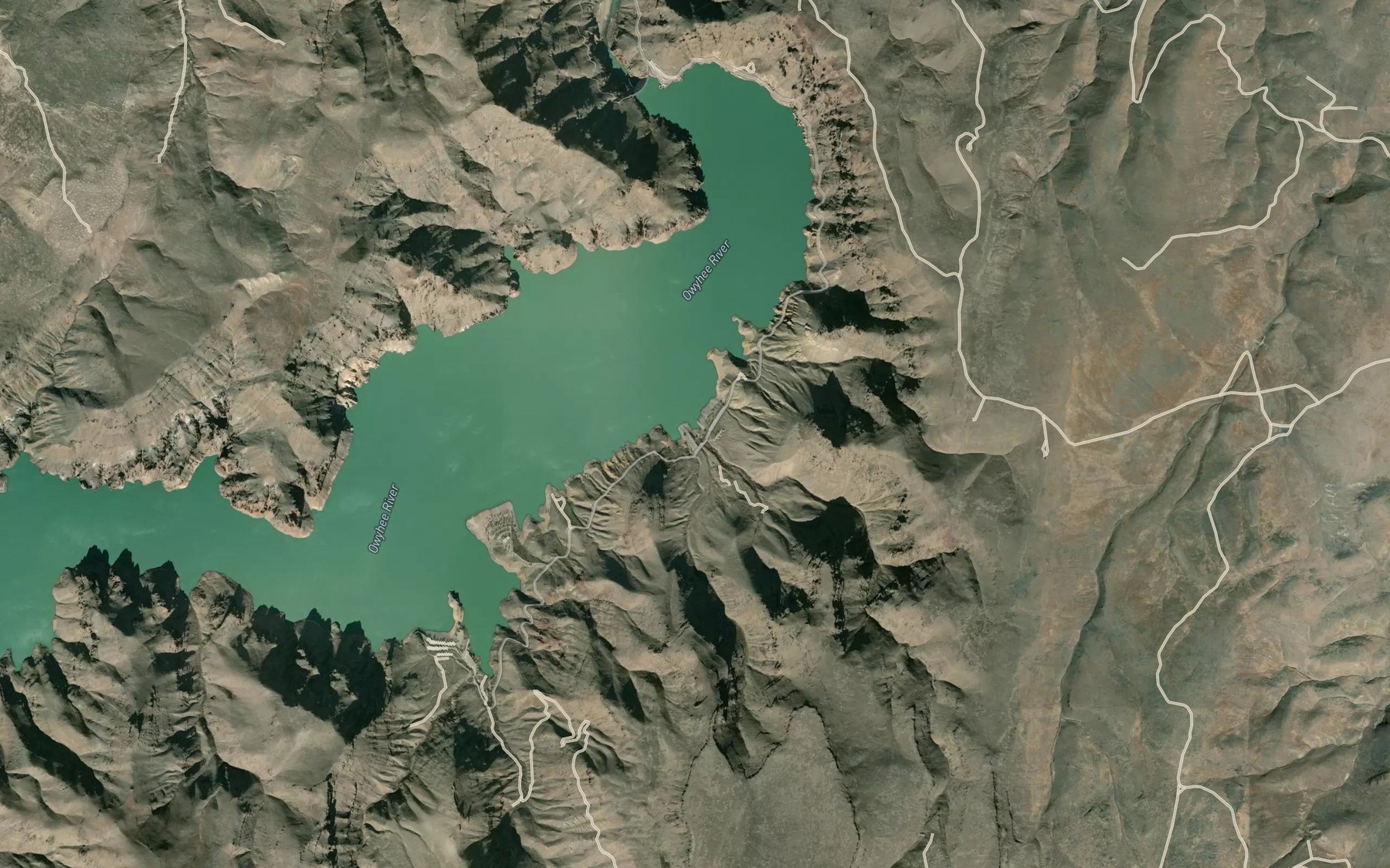 Satellite map of the Gordon Creek