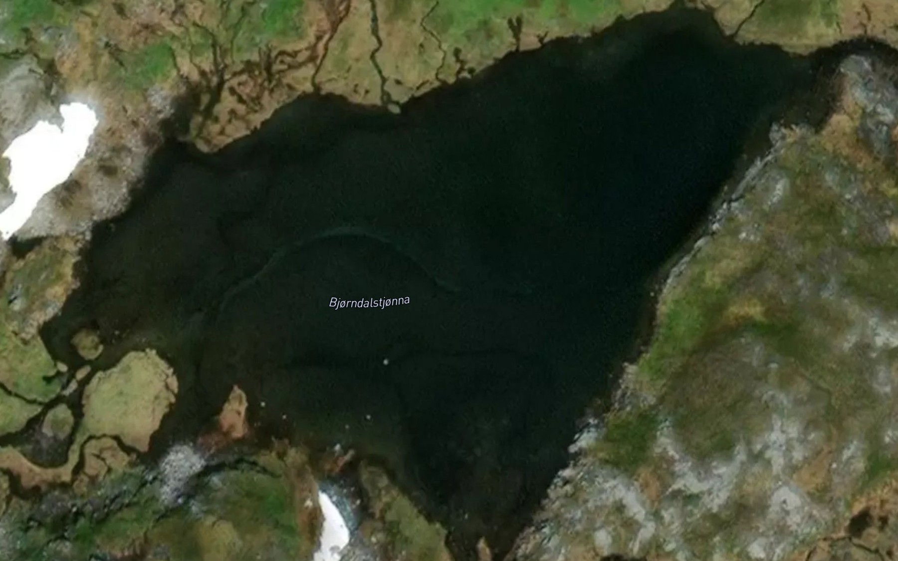 Satellite map of the Bjorndalstjorna