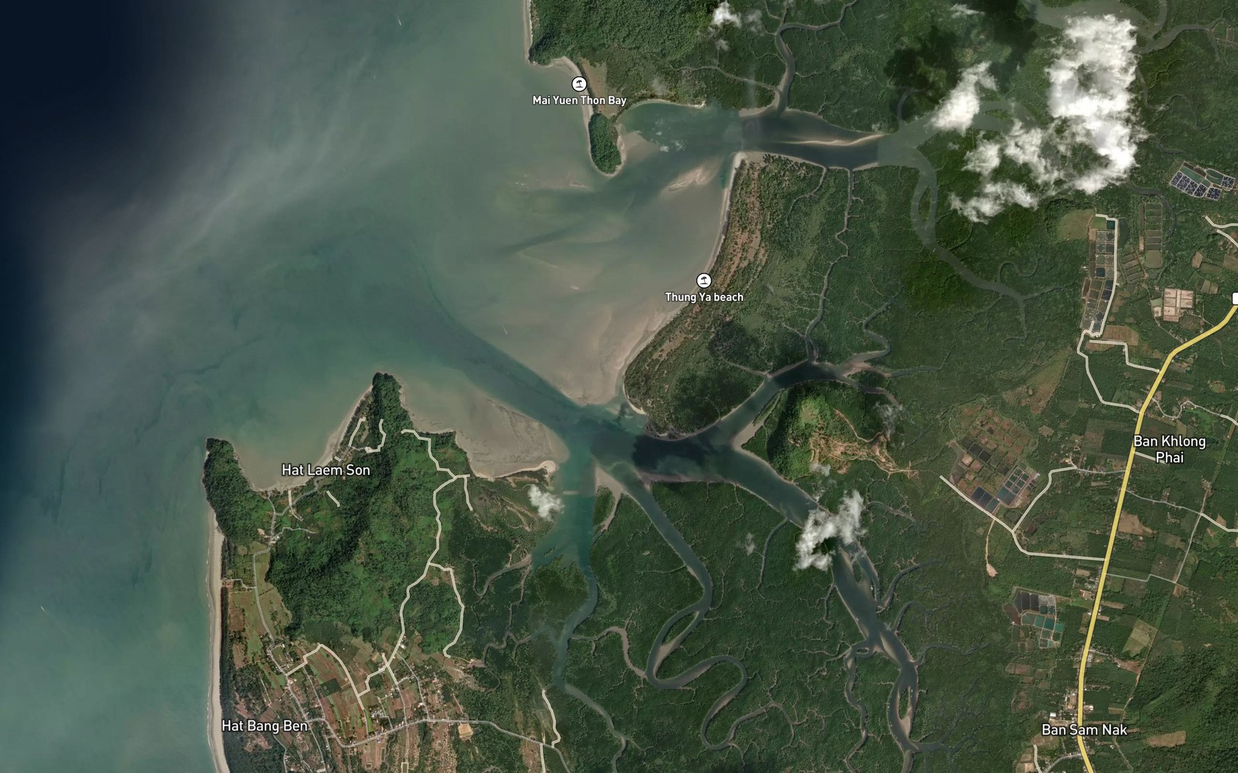 Satellite map of the Khlong Mong Klang