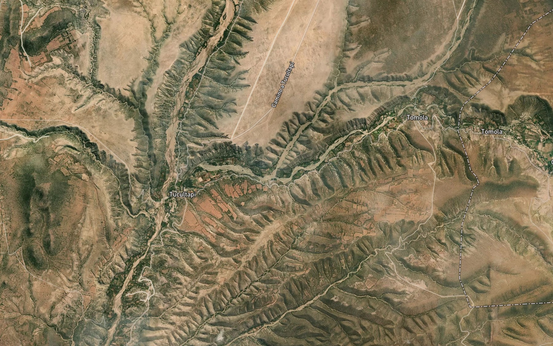 Satellite map of the Quebrada Payakkota
