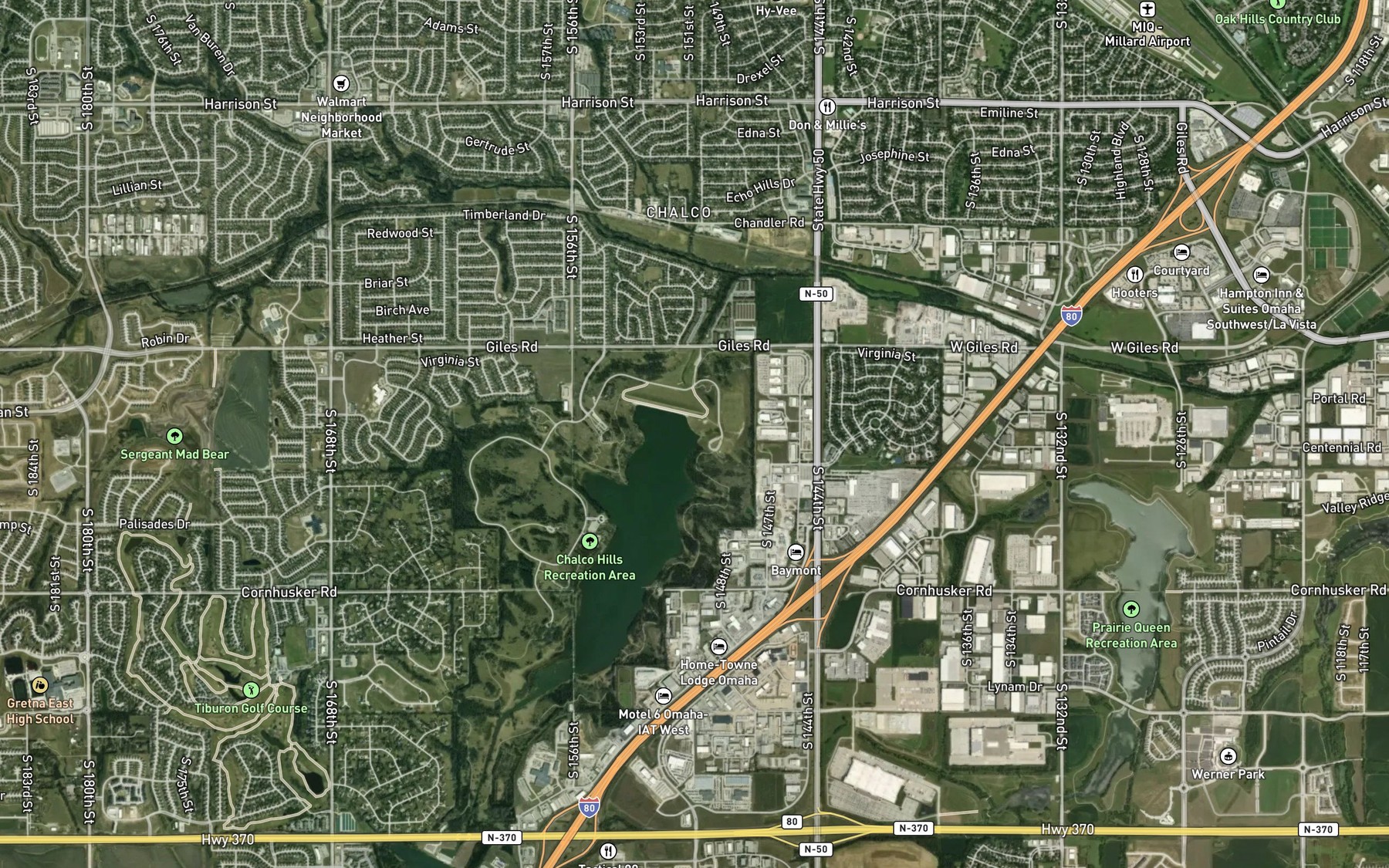 Satellite map of the Spot 1