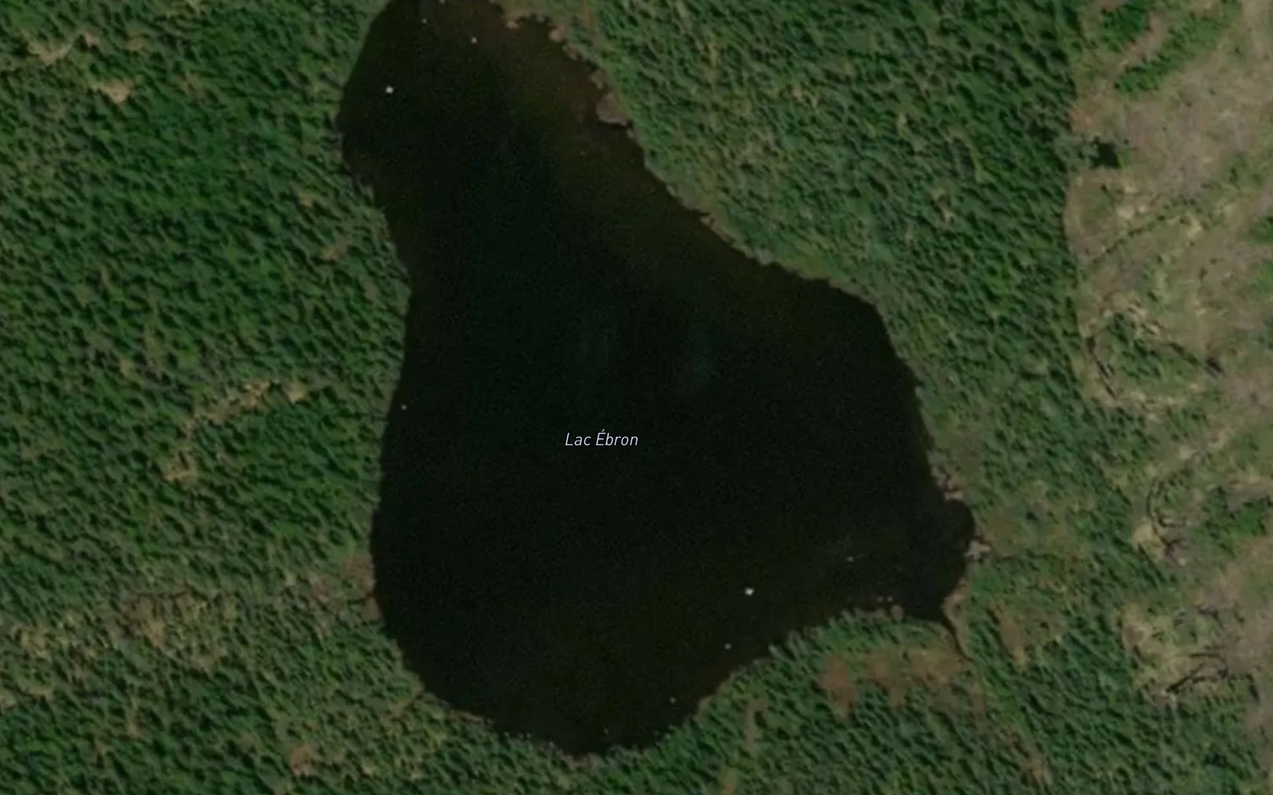 Satellite map of the Lac Ebron
