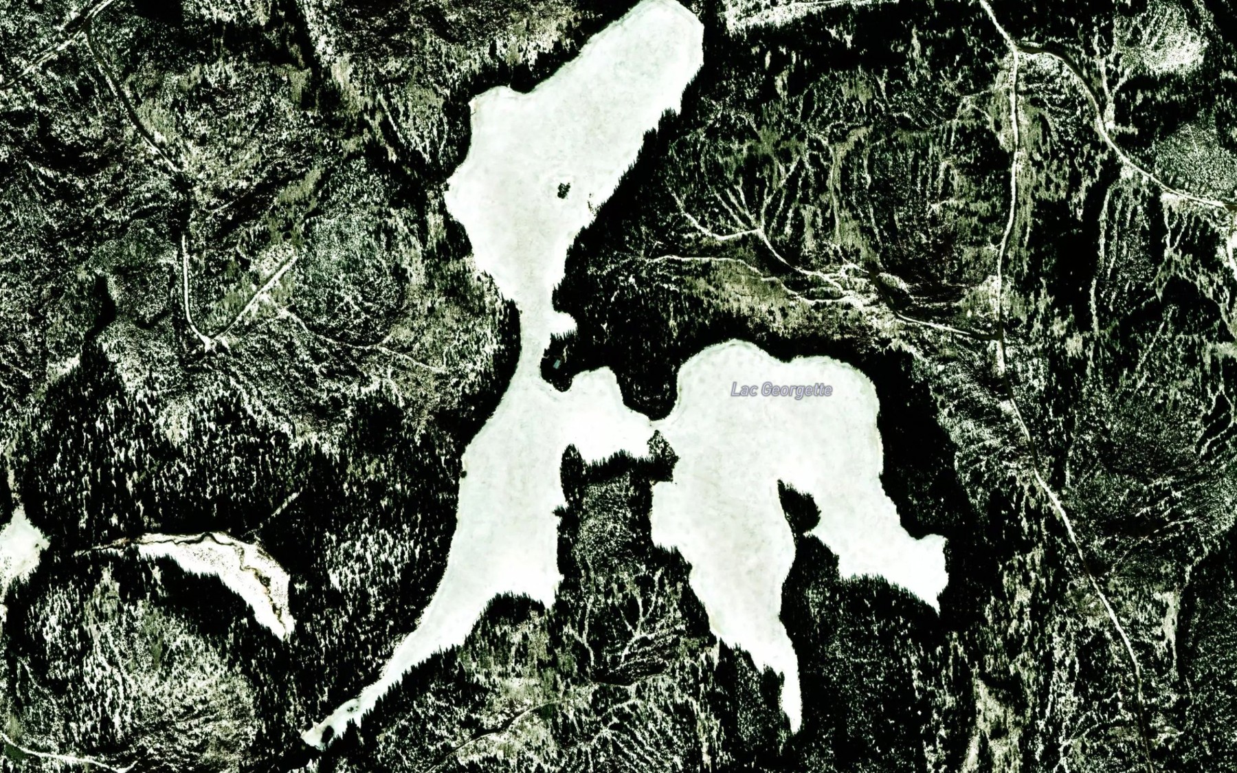 Satellite map of the Lac Georgette