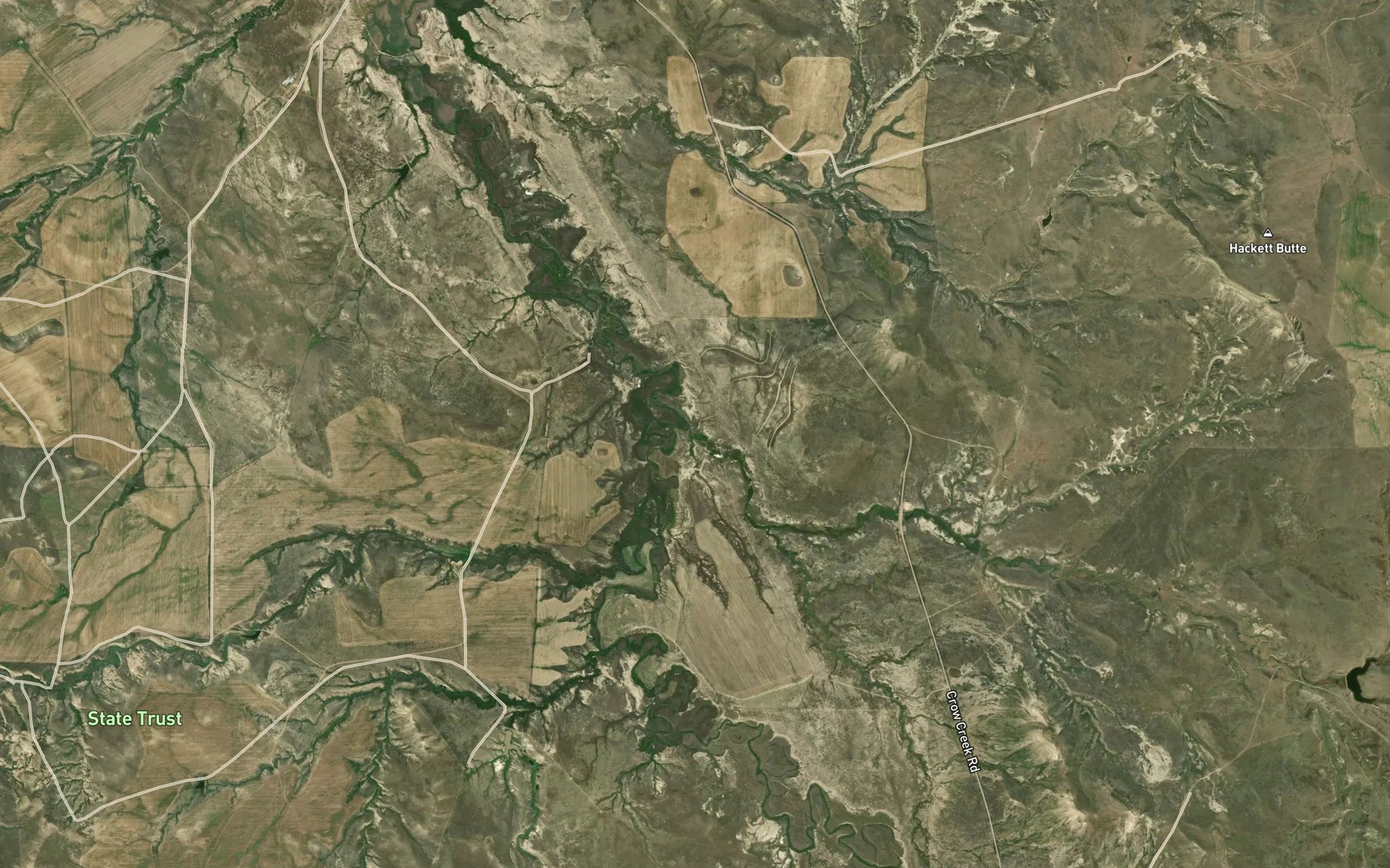 Satellite map of the Pocochichee Creek