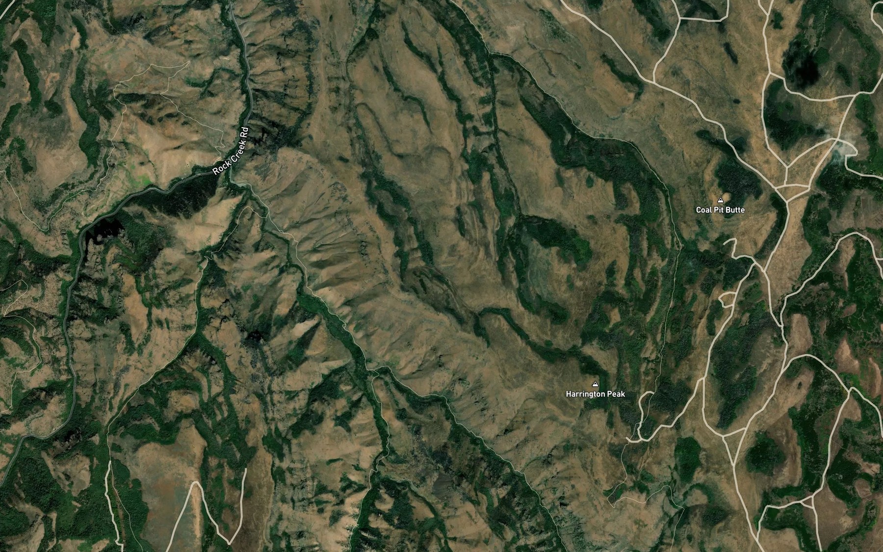 Satellite map of the Cow Spring