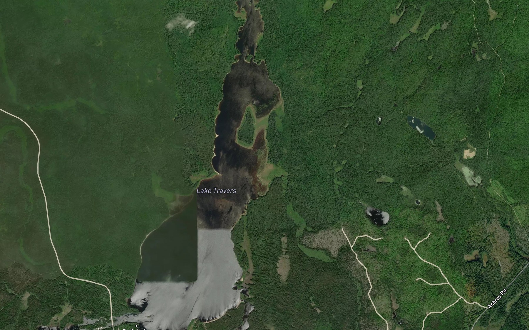 Satellite map of the Whitson Creek