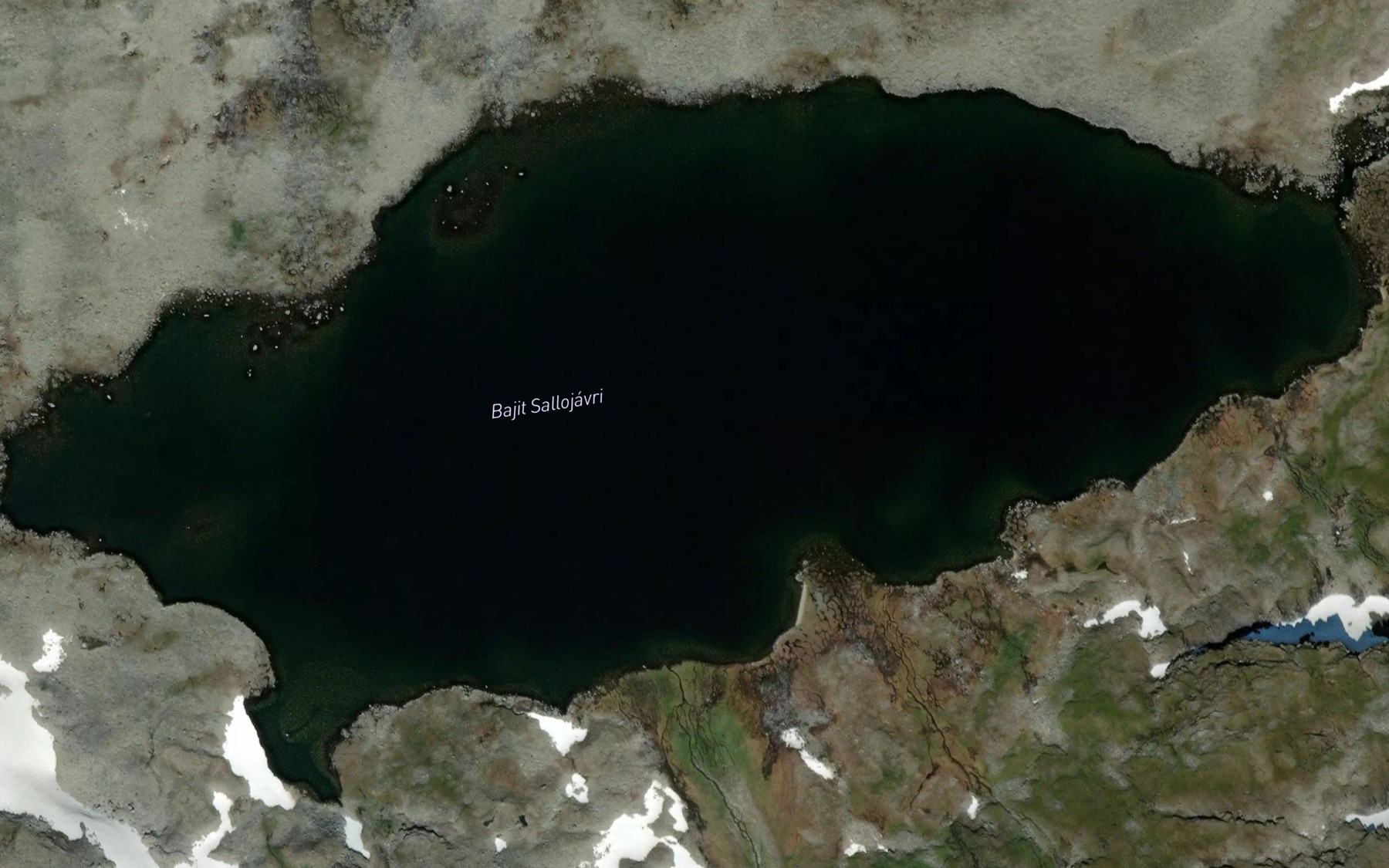 Satellite map of the Sallojavri,bajit