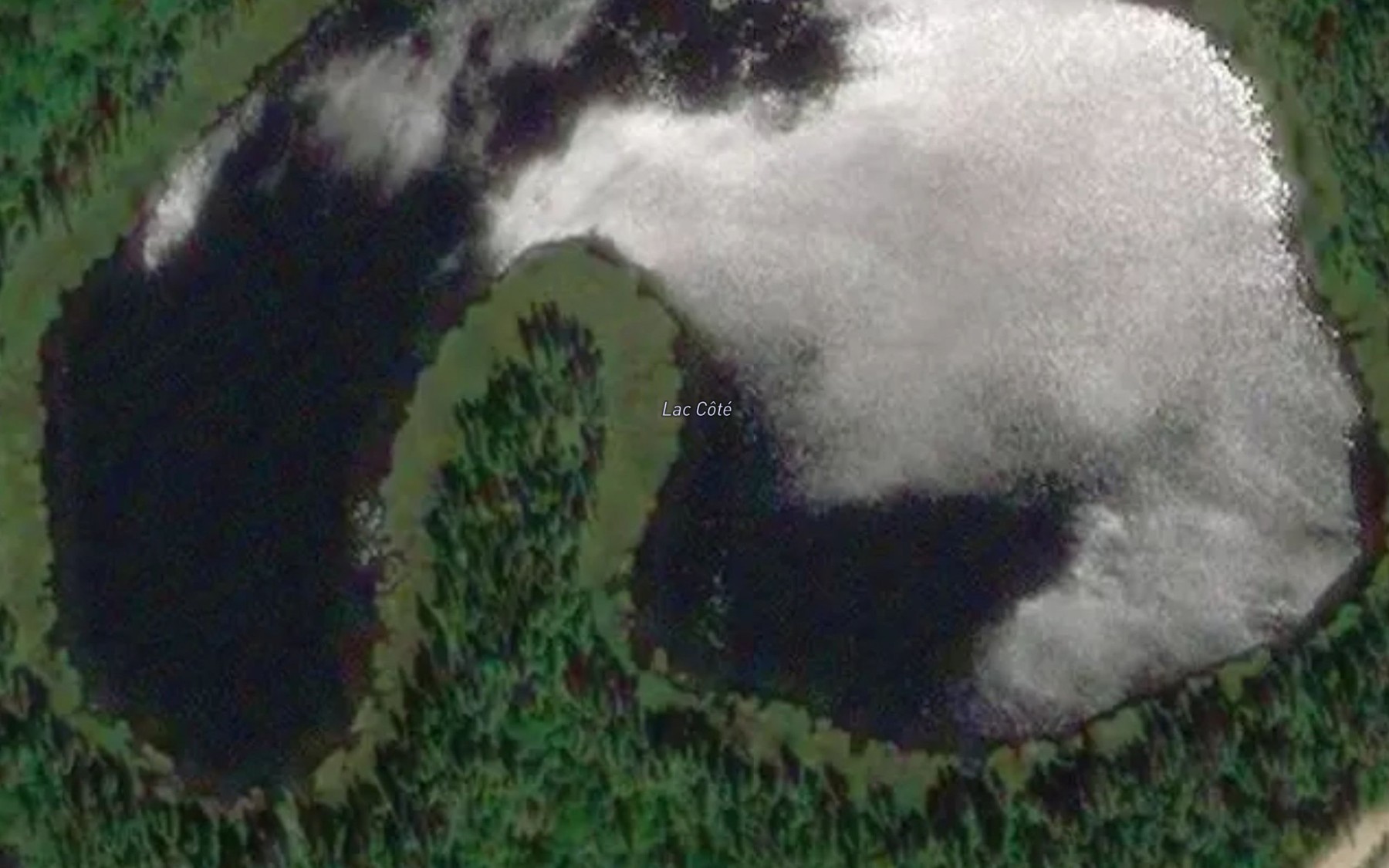 Satellite map of the Lac Cote