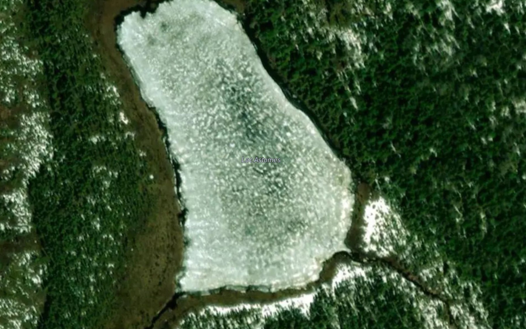Satellite map of the Lac Astomes