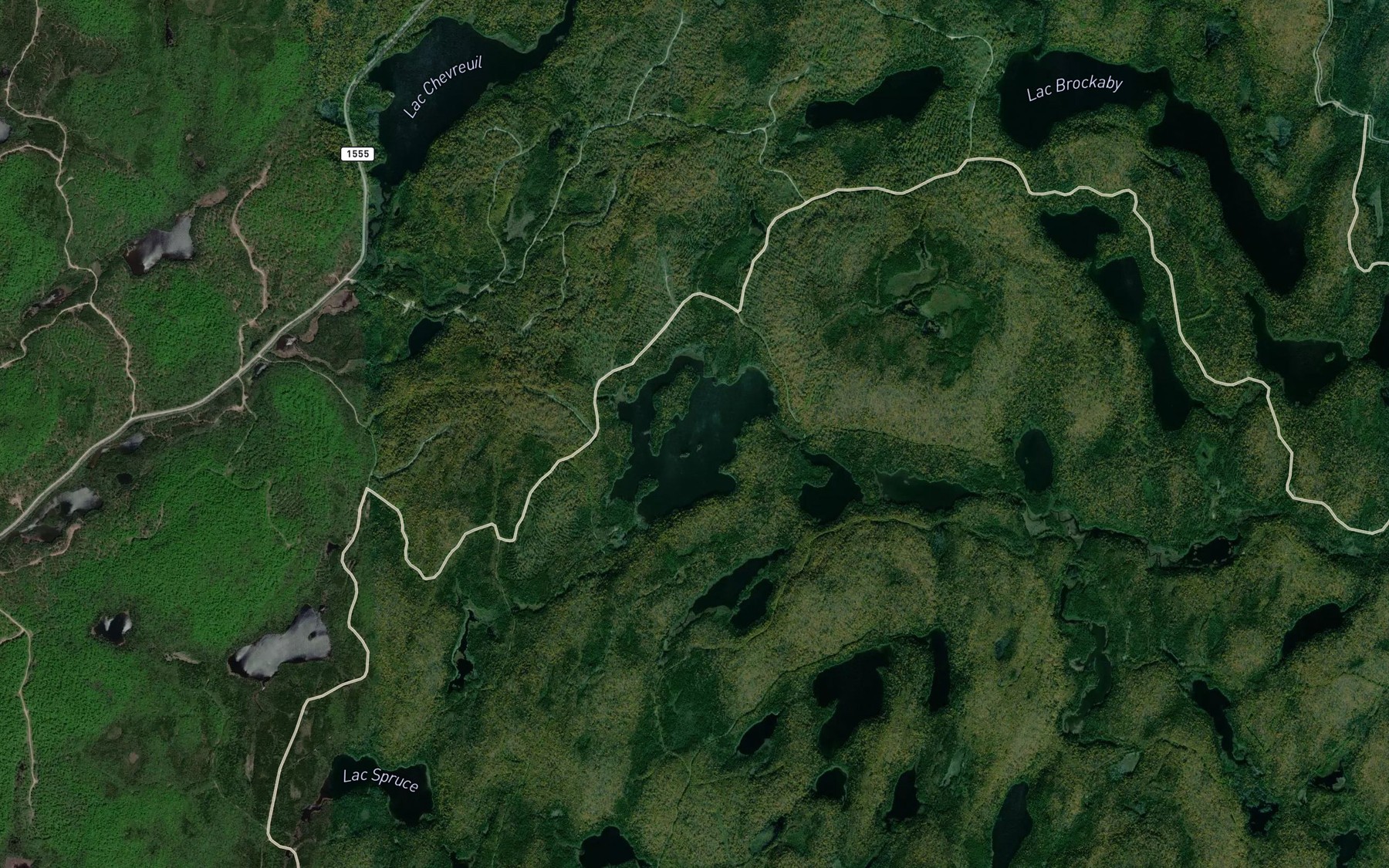 Satellite map of the Lac des Iles