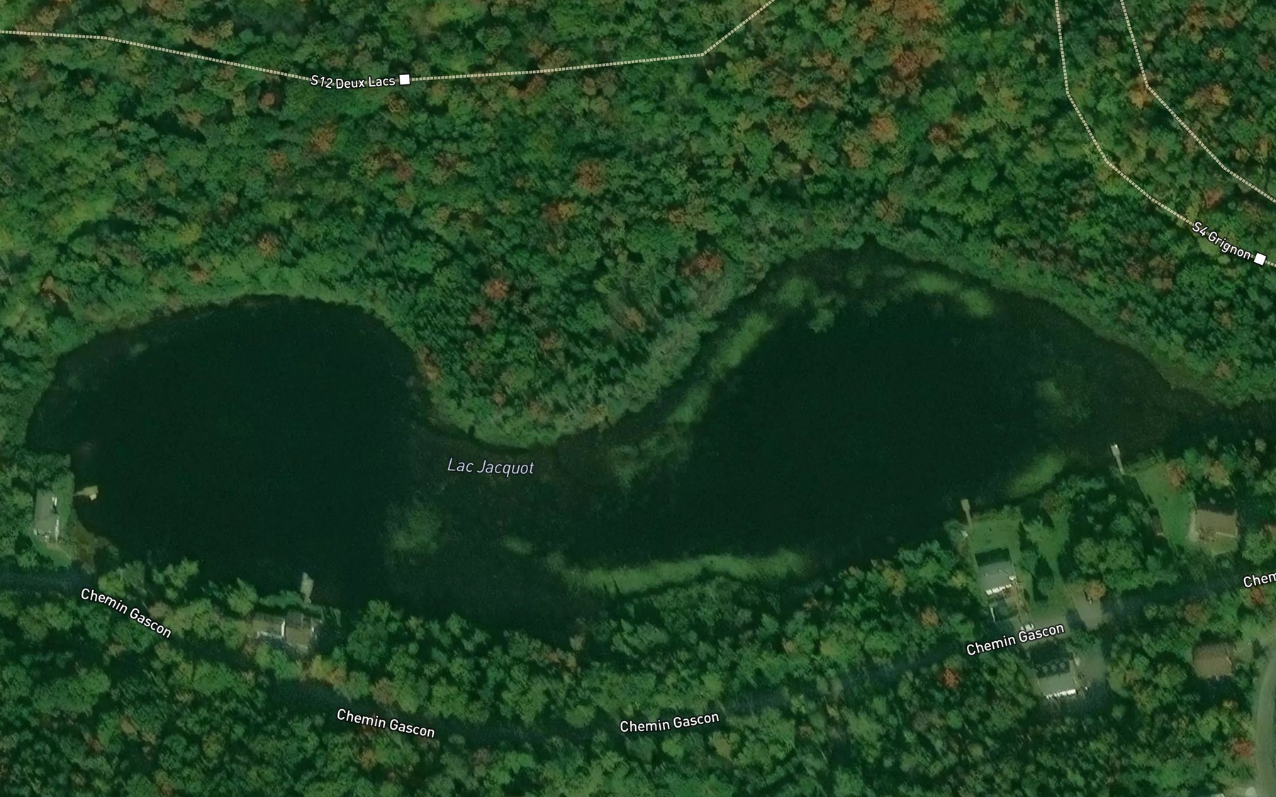 Satellite map of the Lac Jacquot