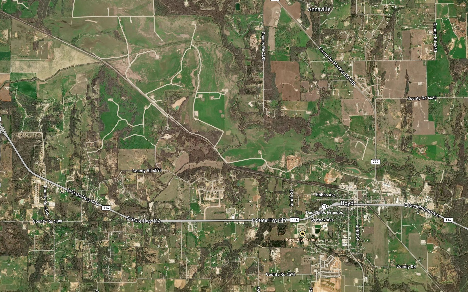 Satellite map of the Salt Creek