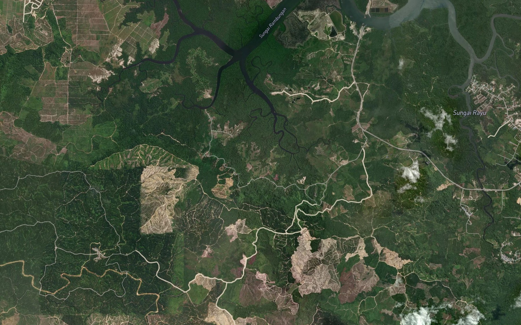 Satellite map of the Sungai Wan Omar