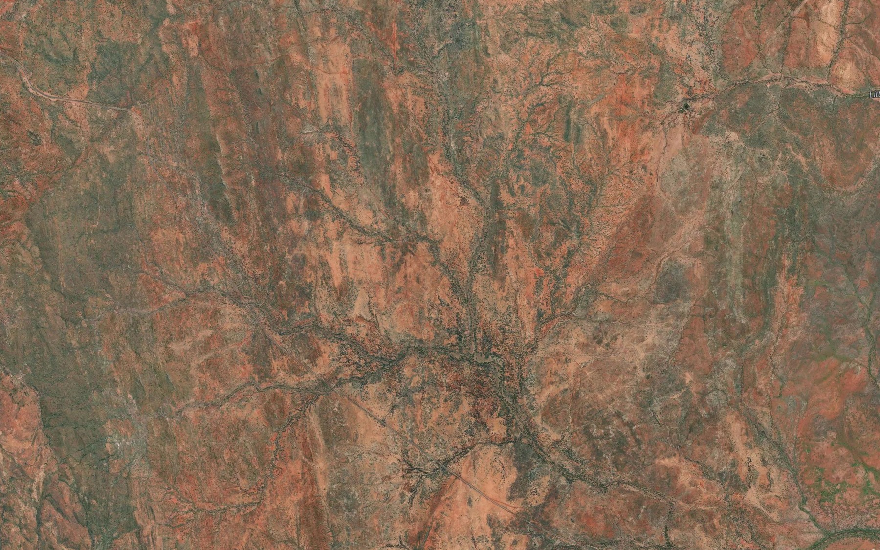 Satellite map of the Mimosa Creek