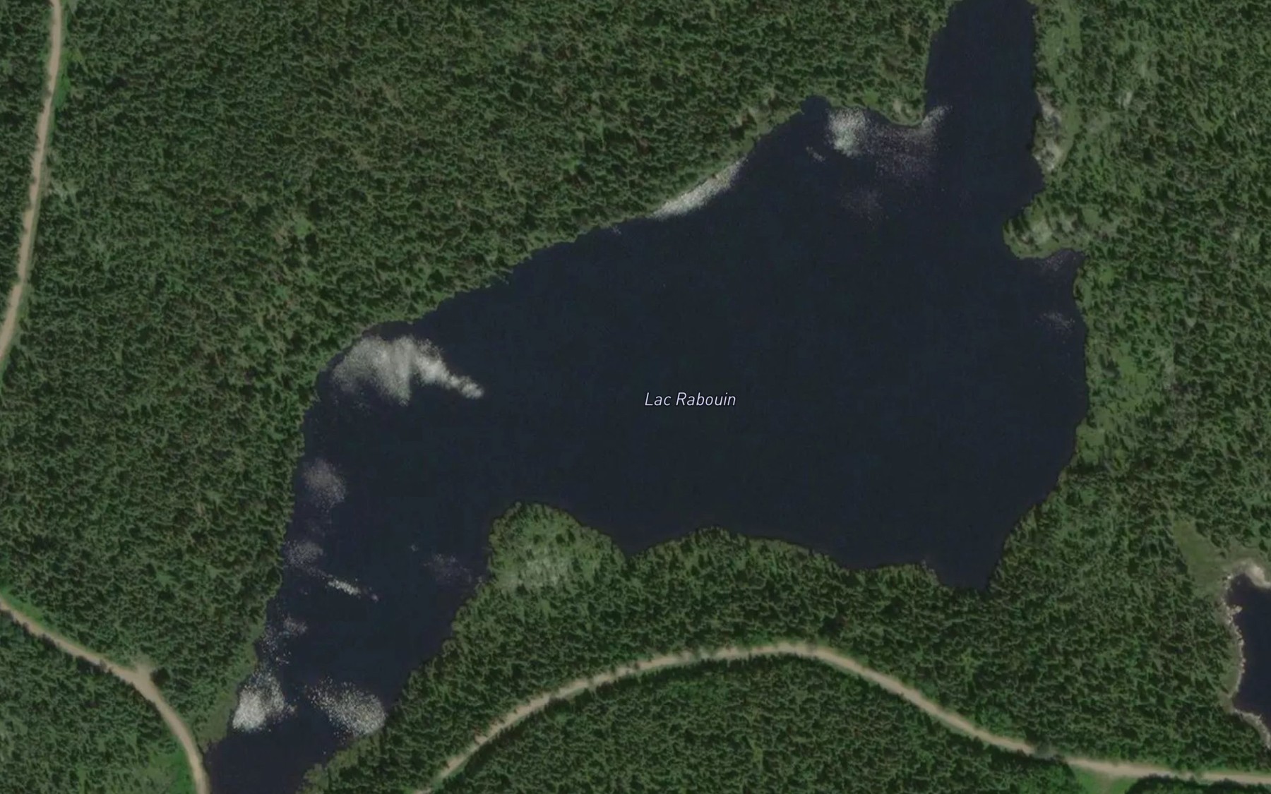Satellite map of the Lac Rabouin