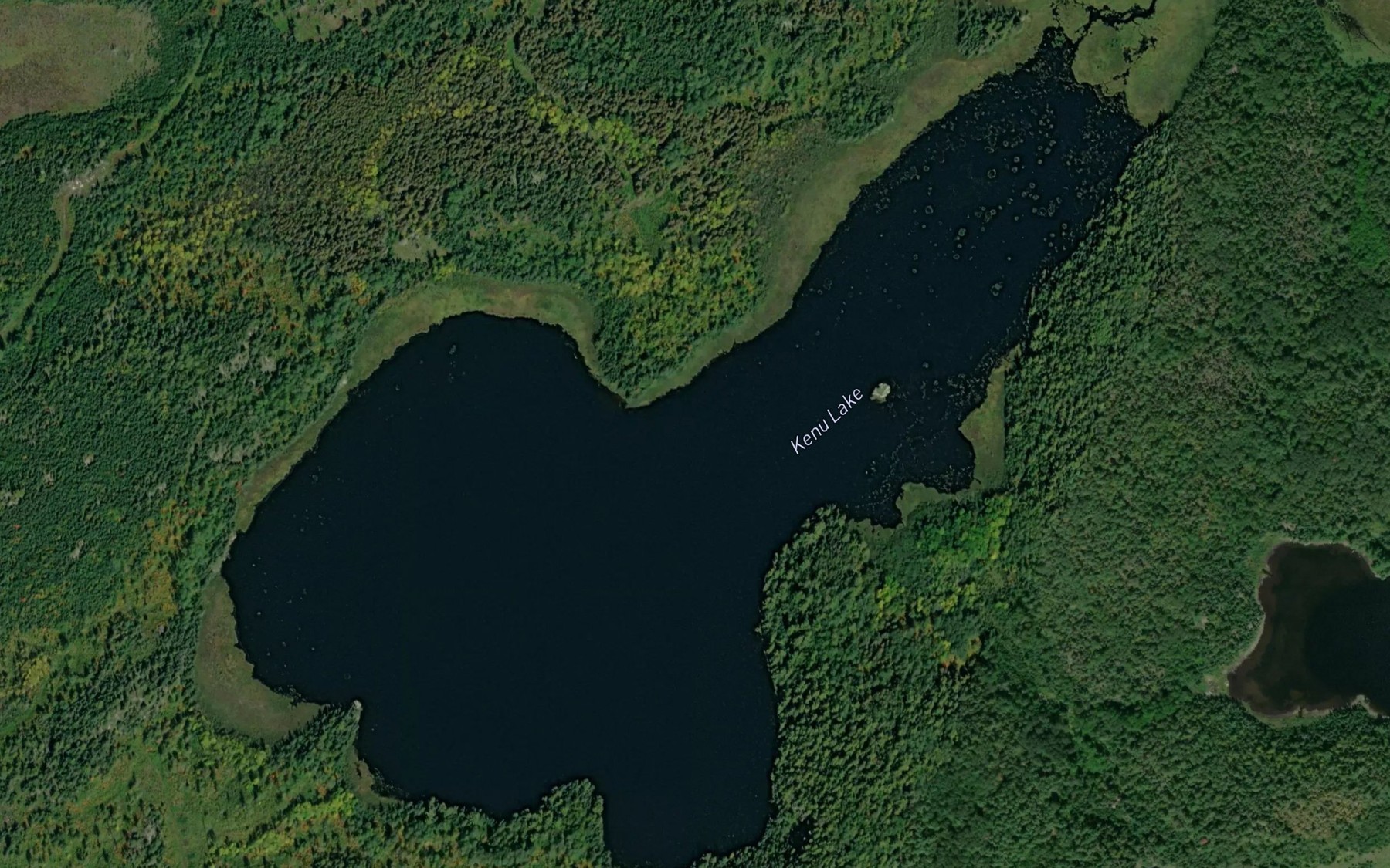 Satellite map of the Kenu Lake