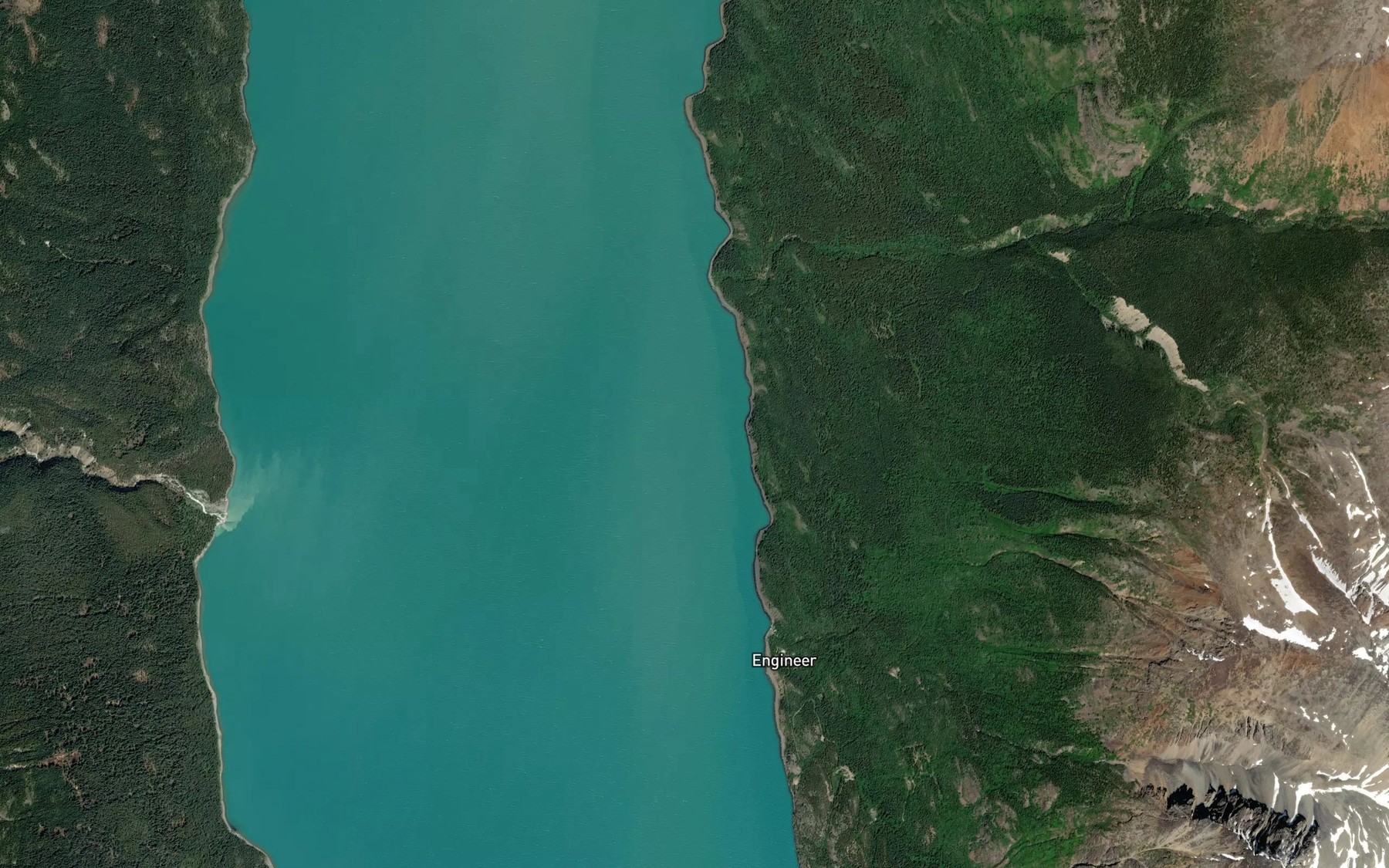 Satellite map of the Butler Creek