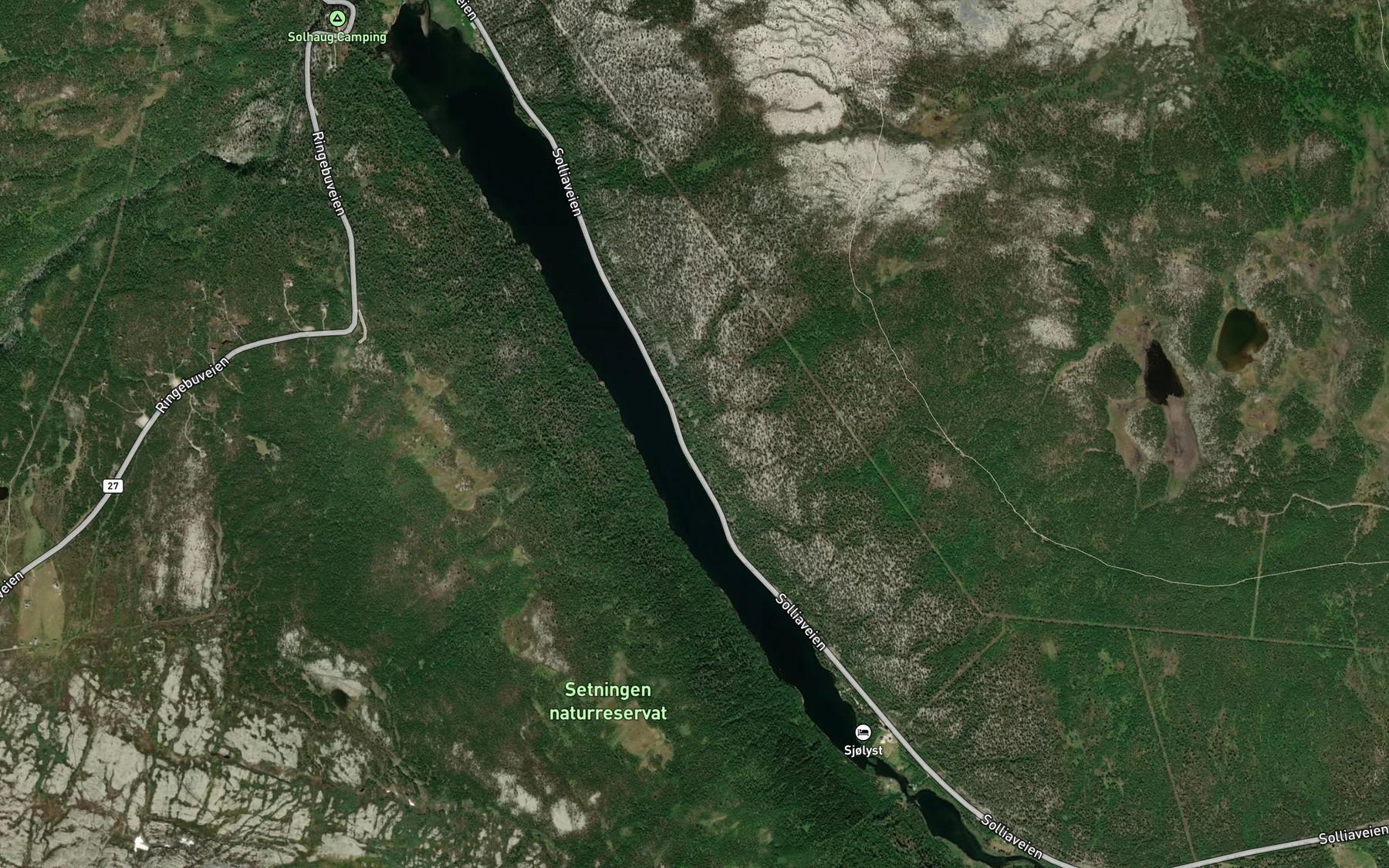 Satellite map of the Setningen