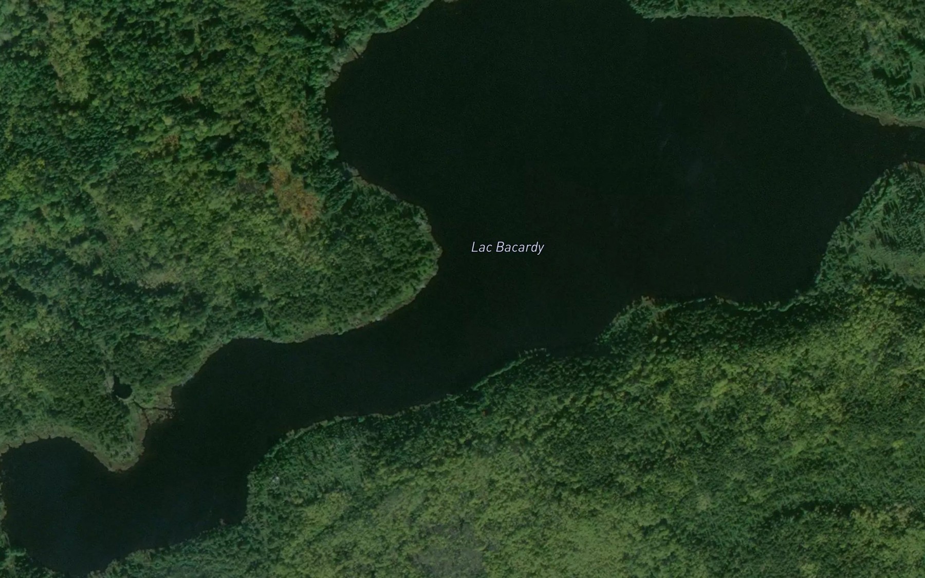 Satellite map of the Lac Bacardy